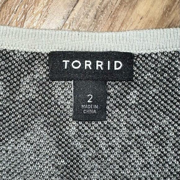 Torrid Snakeskin Print Grey Sweater Knit Trapeze Dress Size 2X - Picture 5 of 16